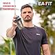 Shaker Proteinshake 400ml BPA-frei – Auslaufsicherer Shaker mit Stahl-Mischkugel - für Protein Pulver, Pre Workout, Protein isolate & Kreatin - Transparenter schwarzer Fitness Shaker - EAFIT