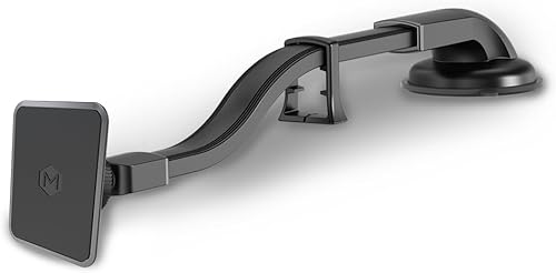 Soporte magnético de teléfono para tablero y parabrisas para automóvil, simple al tacto, 360 grados, flexible y largo, cuello de cisne con imanes