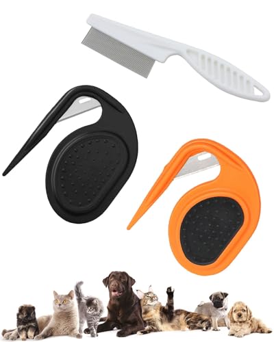 ZAMXHUG Cortador de Nudos pelo Gato - 2pcs Abrecartas Cortador de Papel de Regalo Cortador Deslizante, Cortanudos para Gatos y Perros, Peine para Quitar Nudos de Pelo para Mascotas, Peine para gatos