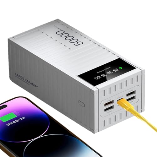 Banco de carga de 50000 mAh con panel digital LED y puertos de salida rápida 7
