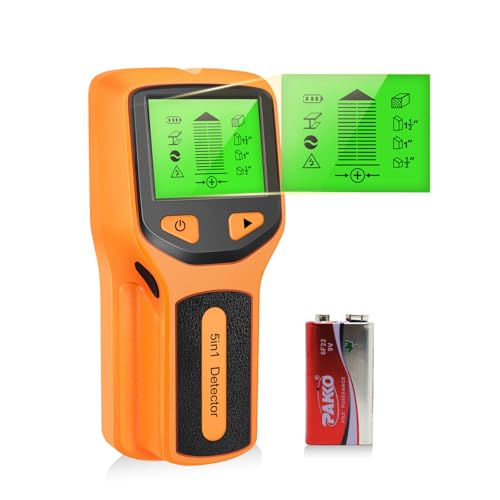 Stud Finder Wall Scanner- 5 in 1 Multifunctional Wall Detector Scanner with HD LCD Display & Audio...