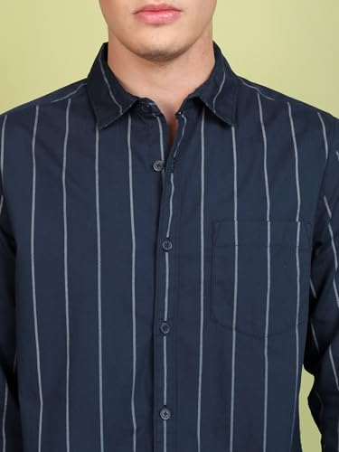 Image of Highlander Men's Slim Fit Striped Shirt | Full Sleeves | Everyday Wear Stylish Shirt for Men