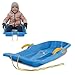 Produktbild JAMARA 460365 Snow Play Bob Karol mit Bremse 80cm Lenkung jeweiligen Handbremse, Seil zum Ziehen, aerodynamische Bauweise, ergonomische Sitz, Robuster Kunststoff, 1KG, blau