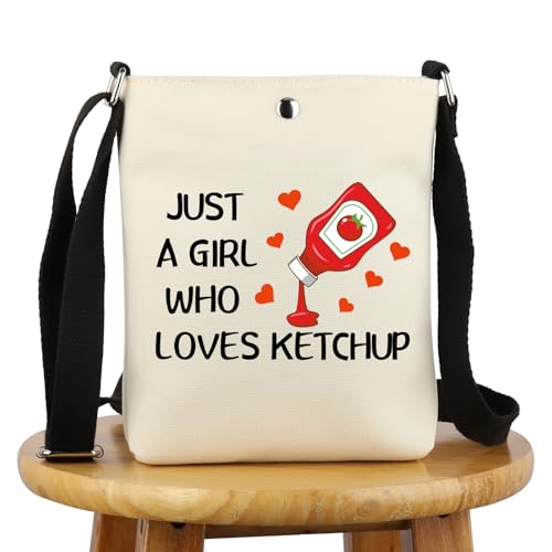 G2TUP Ketchup Lover Gift Who Loves Ketchup Crossbody Bag Food Lover Travel Bag Foodie Gift