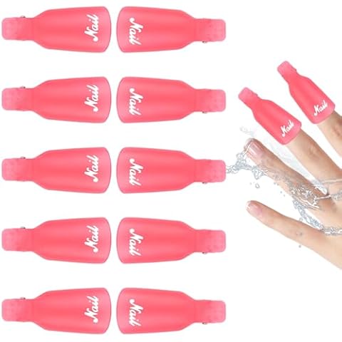 OPHE 10 PCS Nail Polish Remover Clips Cover