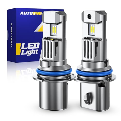 Image of AUTOONE 9007 /HB5 LED Bulb Hi Lo 50000LM for Automotive Halogen 9007 Light, 1:1 Size 99% Compatibility, Plug-N-Play, 70,000+H Longer Lifespan