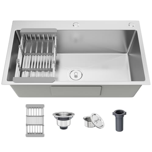 29.5' x 17.7' x 8.3' Topmount Kitchen Sink...