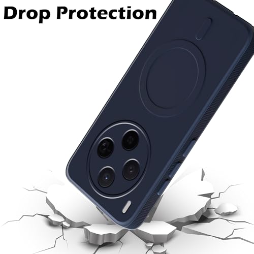 Image of amazon basics Back Cover for Motorola G67 Power 5G Soft Matte Silicone Mag-Safe Design (Mag-Safe Not Support) Camera Protection | Slim Fit Bumper Cover (Blue)