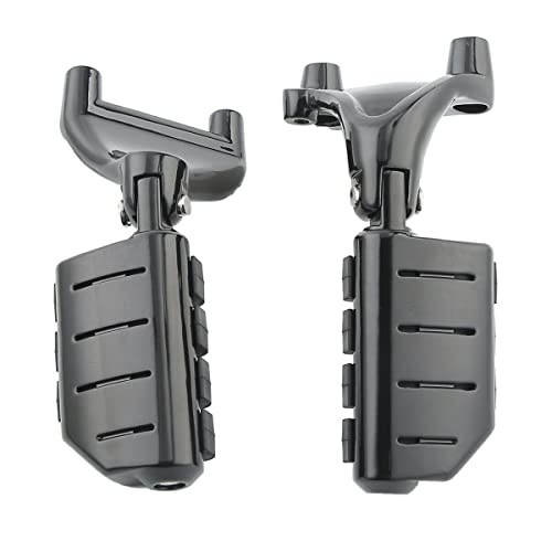 Datuihan Foot Pegs Mounting Bracket (Pair Footpeg W/Mounting Brackets) (Aluminum & Rubber) #TOP5