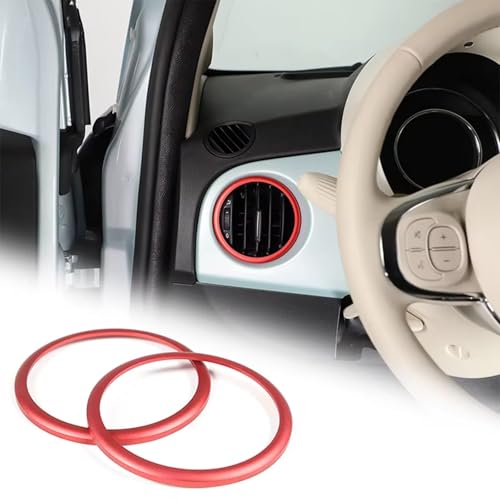 Pegatinas de ventilación lateral para Fiat 500 moldura de salpicadero 4