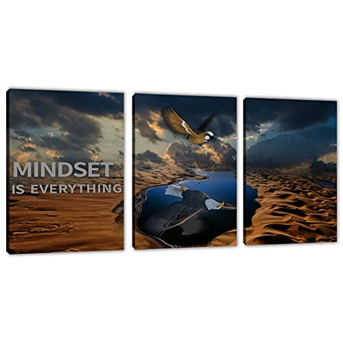 Inspirational Wall Posters Motivational Wall Art Canvas Painting Inspirational Success Wall Decor Office Wall Painting Wall Art Poster Picture Prints Grind Seascape Artwork Wooden Framed - 36" Wx16 H