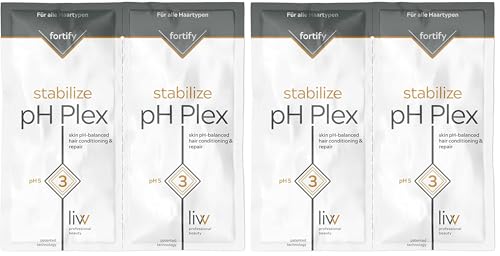 LIW pH Plex 3 Stabilize Cabello Después de Teñir o Blanquear, Repara El Cabello Dañado, Dos Porciones Individuales (Paquete de 2)