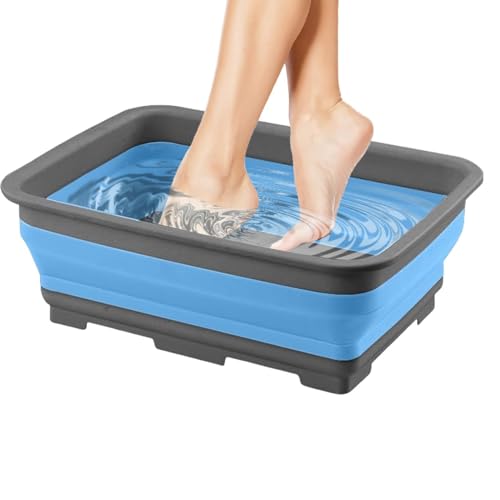 Bañera limpiapiés para piscina | Cubo para el lavado de los pies de hidromasaje | Barreño de pies para remojo y lavado – para playa, camping, pesca, lago, jardín, césped, patio o piscina