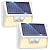 vighep 2 Pack Solar Motion Lights Outdoor, Waterproof Fence Lights Solar Powered with 3 Lighting Mode, Soft White LED Step Lights for Outside Wall Yard Deck Stairs Garden- White