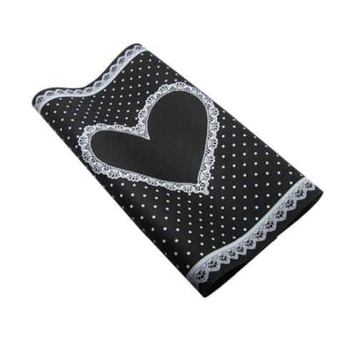 Genérico Almohadilla para Manos de Manicura de Silicona Negra, Cómoda y Fácil de Usar, Tamaño 40x30cm, Diseño en Forma de Corazón para Reposabrazos Profesional