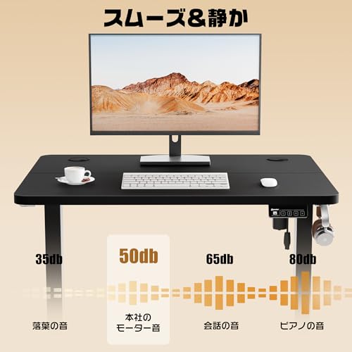 ERGOMAKER - 昇降デスク 幅80×奥行60CM 電動式昇降デスク