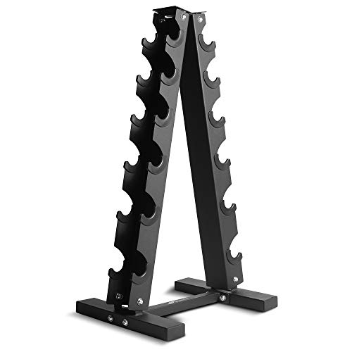 Fitness Alley Steel Dumbbell Rack - 6 Tier Weight Holder & 6 Tier Weight Rack Dumbbell Stand - Dumbbell Holder - Dumbbell Rack Stand - Weight Racks for Dumbbells of various sizes