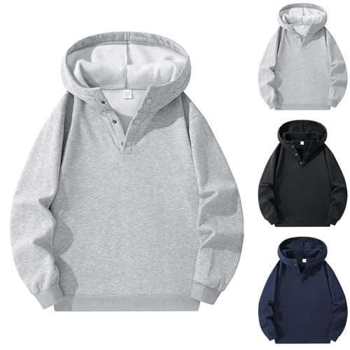 Men's Fleece Hoodie Winter Warm Pullover Zip Up Sweatshirt Casual Solid Color Long Sleeve Comfortable Streetwear3