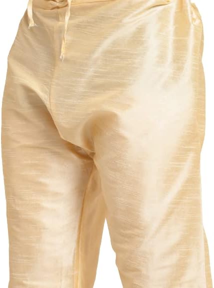 Sojanya (Since 1958 Men'S Silk Blend Kurta & Churidaar Pyjama With Mirror Work Nehrujacket