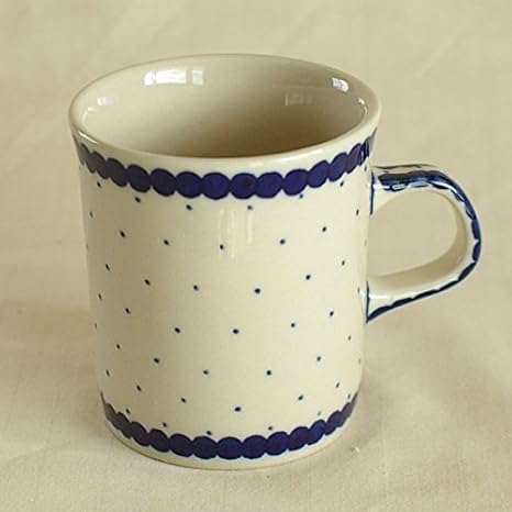 Amazon Co Jp ポーリッシュポタリー ポーランド食器 ボレスワヴィエツ陶器 Boleslawiec マグ マグカップ デミタスカップ コーヒーカップ 150ml 大小ドット柄 4139 ホーム キッチン
