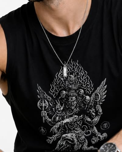 Image of JUGULAR Tank Tops Sleeveless T-Shirt for Men Gym Wear Vest Printed Stylish Round Neck Running for Sports Workout Fitness & Casual or Beach Wear