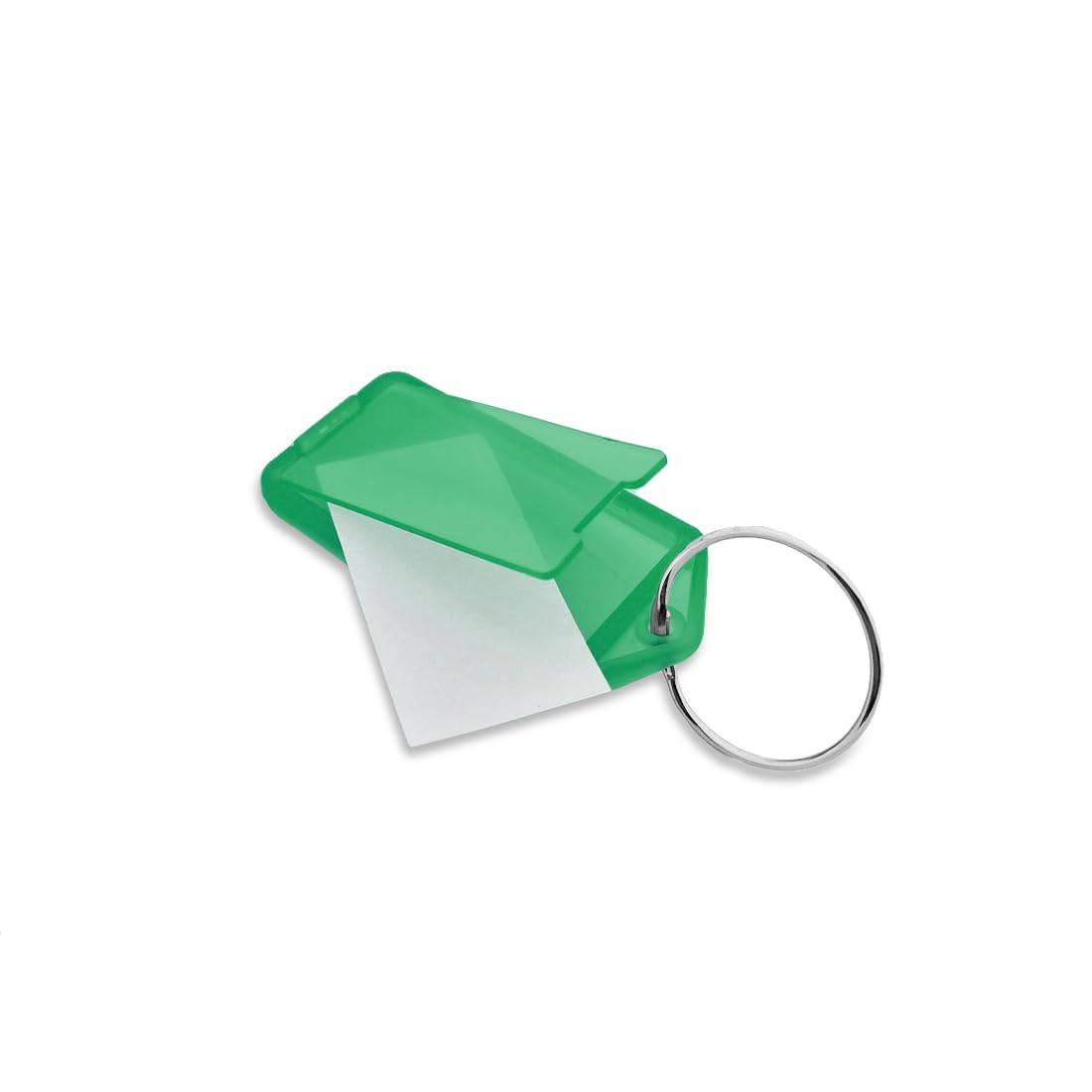 CombiCraft Aufklappbare Schlüsseletiketten Farbenmix, 60 x 27 mm - Verpackt pro 100 Stück - Etikett für Schlüssel mit Papier zum Beschriften mit Kugelschreiber, Bleistift oder wasserfestem Stift