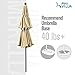 PHI VILLA 10ft 3 Tier Auto-tilt Patio Umbrella Outdoor Double Vented Umbrella, Beige