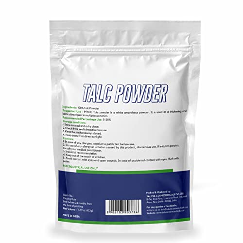 Myoc Talc Powder - Premium Thickening and Lubricating Agent for Cosmetic Products - 453g (Pack of 1) - Elevate Your Beauty Routine