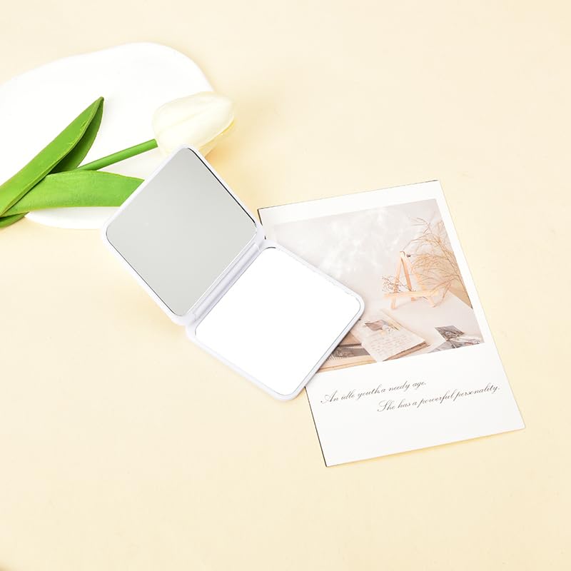Miniatura 3 de YangQian Espejo compacto para mujeres y niñas, espejo de bolsillo para mujeres, espejos de maquillaje con aumento para mujeres y niñas, espejo