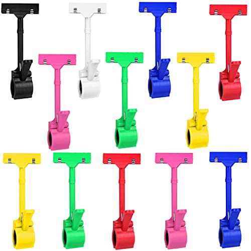 Clips Giratorios de Plástico Fiyuer 12 Pcs paquetes de clips indicador de precios Stand de Soporte para plantas tiendas minoristas Supermercados comercial Cover