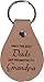 Only the Best Dads Get Promoted to Grandpa Leather Key Chain - Great Gift for Fathers Day, Birthday, or Christmas Gift for Dad, Grandpa, Grandfather, Papa, Husband