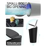 BMZX Car Trash Can with Lid Small Cup Holder Door Pocket Garbage Can Bin Trash Container Fits Auto Home Office, Black 1 Pack - Image 6