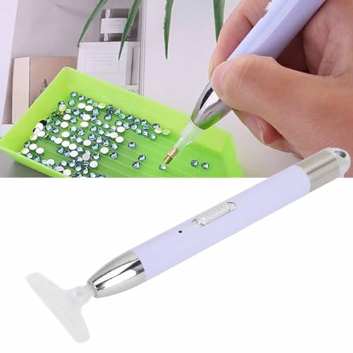 LED Rhinestone Painting Pen, Art Pen LED Diamond Painting Pen Tips and Storage Case with 6 Replacement Heads Diamond Art Accessories Tools for DIY Crafts - Thumbnail 6