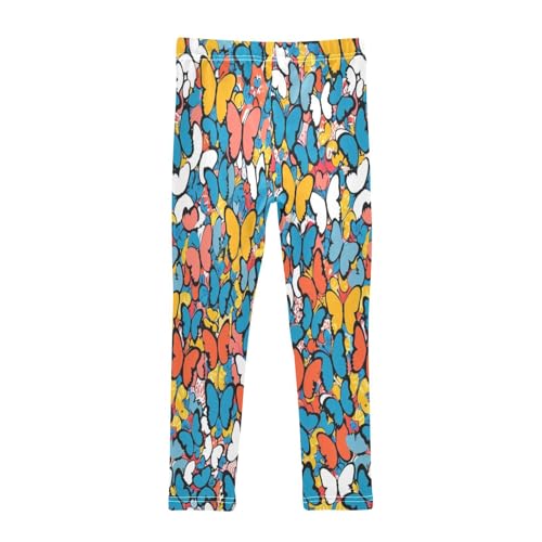 Toddler Girls Leggings Printed Yoga Pants Leggings Red Blue Butterfly for Kids2