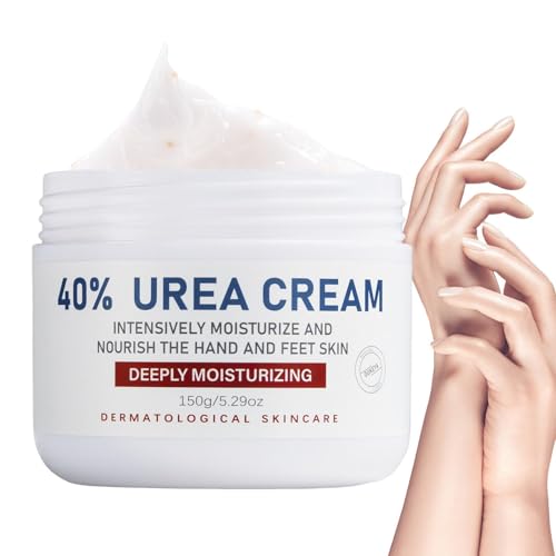 Urea Cream 40 Percent for Feet, 150g Urea Foot & Hand Cream for Cracked Heels and Dry Skin, Manos De Reparación De Manos Agrietadas, Cremas Hidratantes Para, Codos, Pies, Tacones, Rodillas