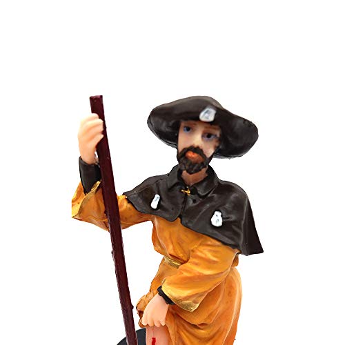 Imagem De Santo São Roque Protetor Contra Enfermidades 14 Cm escultura em resina