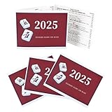Cartes de mahjong américaines 2025 – Manuel portable étanche | Guide de notation américain de mahjong | Pour joueurs débutants, femmes, hommes, jeux, voyages, fête à la maison, vacances, réunions de
