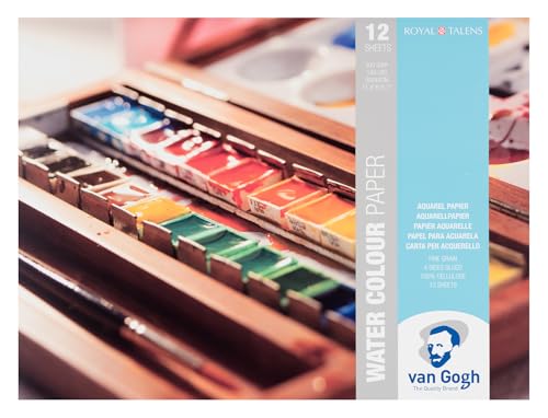 Papier aquarelle Van Gogh 30x40 bloc de feuilles blanches pour peinture