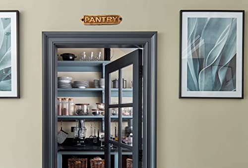 Sam Star Brass Metal Door Sign Plaques| Antique Finish| Easy Diy Installation Plaques| Best Home Decor Plaques| Plaques For Gents, Ladies, Office, Laundry, Restroom, Push, Pull, Parking (Pantry) #TOP2