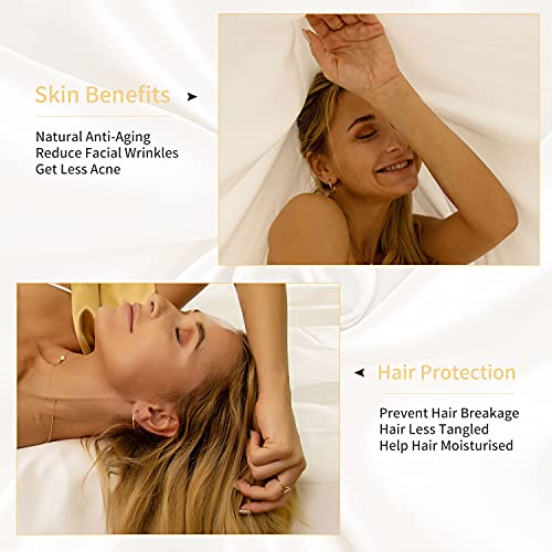 Zimasilk 100% Pure Mulberry Silk Pillowcase For Hair And Skin - Upgraded Real 22Momme Grade 6A Silk - Durable, Soft & Anti-Aging (Standard 20''X26''Ivory) #TOP3