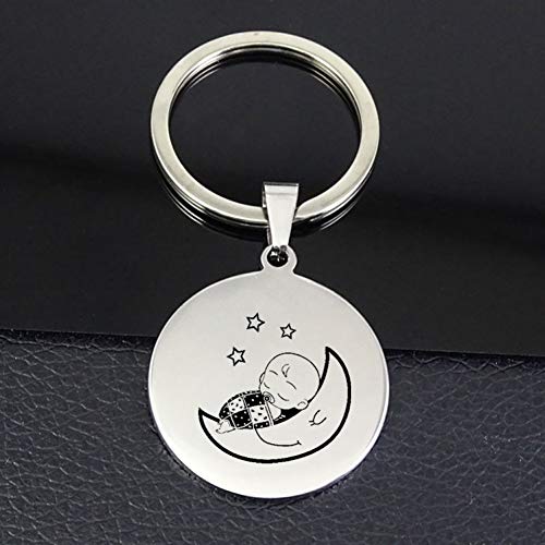 Preisvergleich Produktbild GMTEXTILES Nettes Baby Schlüsselbund Edelstahl Nacht Schlüsselbund Schmuck Geschenk für Mutter
