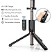 Selfie Stick Bluetooth, 4-in-1 Extendable Selfie Stick Tripod with Wireless Remote Shutter for iPhone X/8/8P/7/7P/6s/6P, Galaxy S9/S9 Plus/S8/S7/ S6/S5/Note 8, Google, Huawei and More