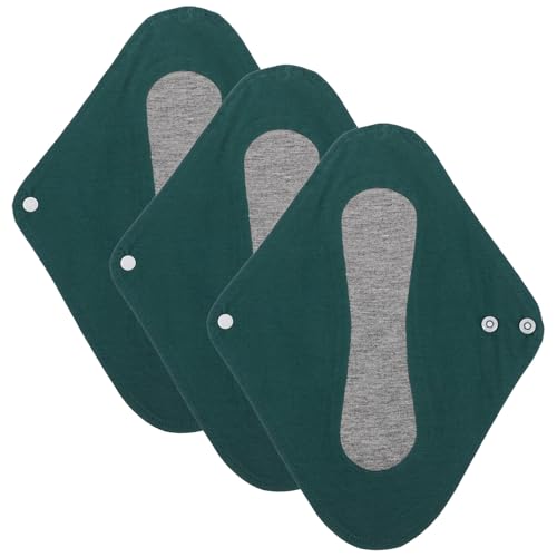SOIMISS Juego de 3 Compresas Posparto Ultraabsorbentes de Algodón 100% Transpirable Termoselladas sin Costuras Lavables a Máquina para Incontinencia Urinaria y Protección Menstrual