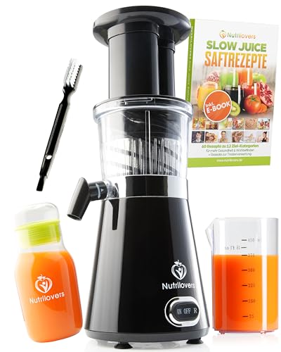 NUTRI-PRESS Slow Juicer Obst & Gemüse Entsafter - BPA-frei, 350 Watt, Sehr Leise, Ideal für...