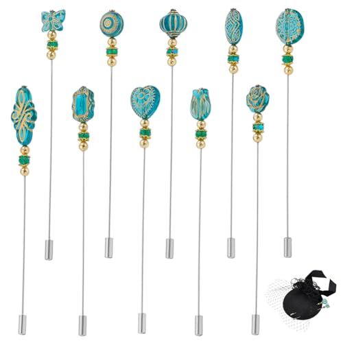 PH PandaHall 10 Styles Hat Pins 4.9'' Butterfly Heart Bead