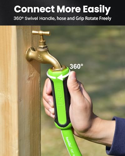 image for RAINPOINT Garden Hose 50ft - Flexible Heavy Duty Water Hose with Swive