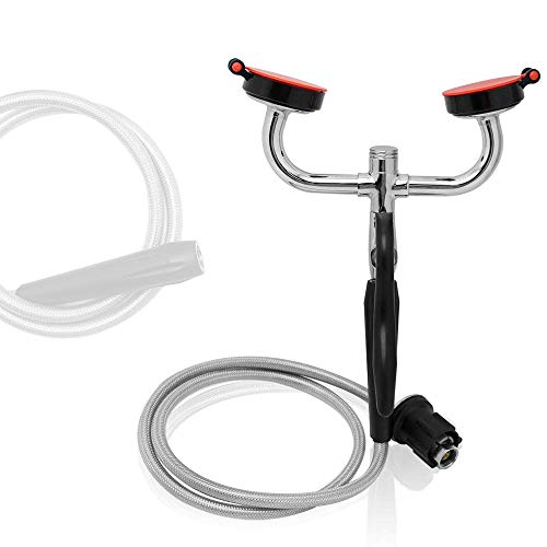 Cgoldenwall Eyewash Station Drench Hose Eye Wash Station Handheld Eye Wahing Spray Head Face Flush Shower With 1.5M Retractable Hose For Lab And Industrial Use (Deck Mounted） #TOP6