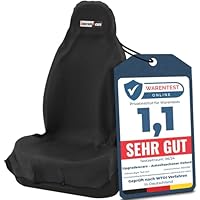 Upgrade4cars wasserdichter Autositzschoner für Vordersitze | Fahrersitz Schonbezug für Werkstatt, Arbeit, Sport usw. | Autositz-Auflage Universal | Auto-Sitzbezug vorne in Schwarz