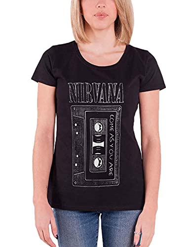 Nirvana T Shirt Come As You Are Tape Official Womens New Black Junior Fit Nirvana T Shirt Come As You Are Tape Official Womens New Black Junior Fit