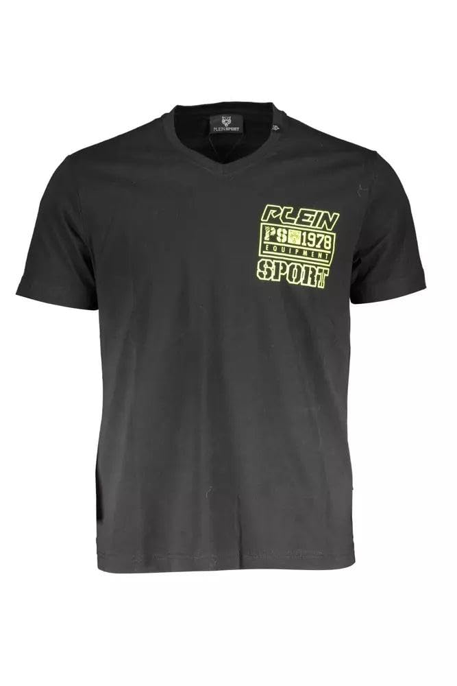 Plein Sport T-shirt z bawełny, czarny